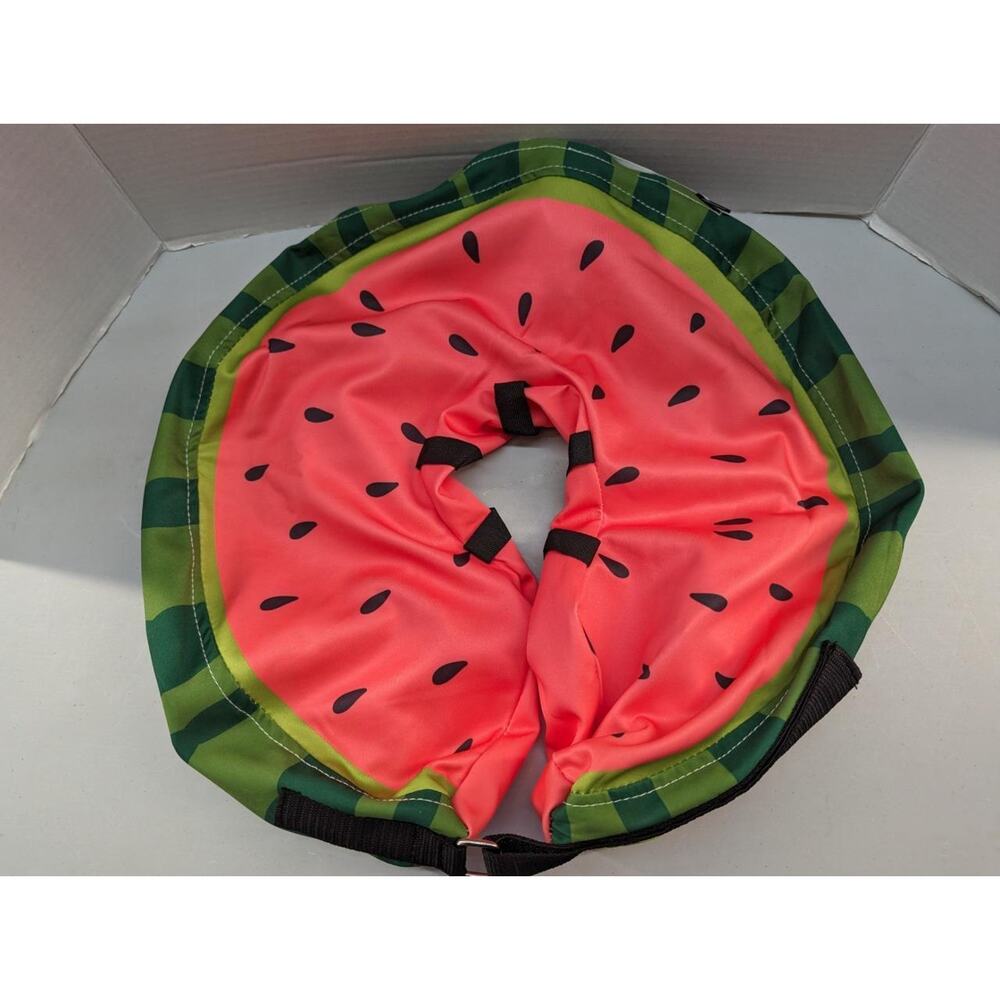 Midog Protective Inflatable Large Dog Collar Cone Watermelon NEW -0224